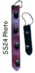 Solid Brass Sleigh Bells on a leather strap