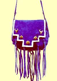 Southwest style suede purse with fringe